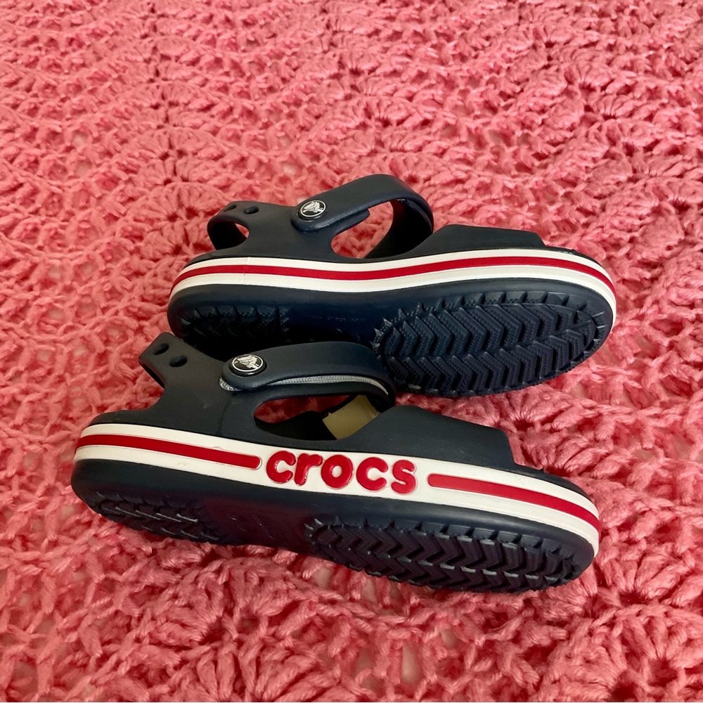 CROCS Kids Navy and Red Sandals